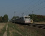 ICE nach Basel SBB.Am 26.09.09 in Lampertheim.  ...