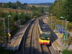 Tw 814 f�hrt als S9 nach Bruchsal. Aufgenommen in �lbronn-D�rrn ...