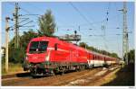 1x16-werbeloks 1116.003 (RCA) mit dem IC403 (Wien West - Kosice). Wien/Penzing, 26.9.2009.