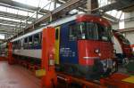 rbe-540 19.09.2009 Tag der offenen T�r im Betriebswerk Z�rich Altstetten. RBe540 auf der Hebeb�hne