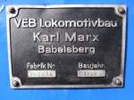 Fabrikschild einer blauen Feldbahnlokomotive im guldentaler Feldbahnmuseum. (26.09.2009). ... Fabrikschild einer blauen Feldbahnlokomotive im guldentaler Feldbahnmuseum. (26.09.2009). ...