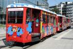frankfurt-main K-Wagen 105 des Ebbelwei Express am Willi-Brandt-Platz mit zwei k-Beiwagen. Hier ist der k-Beiwagen 1703 zu sehen. (26.09.2009)