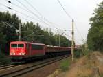 155 063-1 mit einem von 5000 Schotterz�gen zum/vom BBI Richtung ...