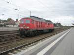 Hier 233 249-2, bei der Durchfahrt am 25.9.2009 duch Angerm�nde. ...