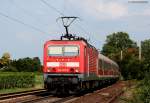 RB 15535 (Assmannshausen-Wiesbaden Hbf) mit Schublok 143 197-2 am km ... RB 15535 (Assmannshausen-Wiesbaden Hbf) mit Schublok 143 197-2 am km ...