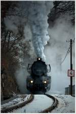 br-52 Kurz vor Puchberg am Schneeberg endstand diese Teleaufnahme, welche die Dampflok 52.4984 am SDZ R 16813 von Wien nach Puchberg zeigt. 
13.12.2008
