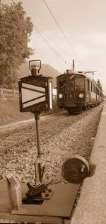 Der BCFeh 4/4 der Martigny -Ch�telard Bahn (MC) trifft am ...