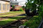 Bahnpark Augsburg �ber den Zaun geschaut: Fleissig werden die Exponate des Bahnparks jetzt schon umgesetzt und probepositioniert, um an den Festtagen im Oktober richtig zur Geltung zu kommen.