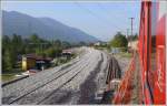 strecke-rheintal-lq-rei Das neue Gleis ist auf der S�dseite bereits mit einer Weiche angeschlossen, es fehlt noch die Fahrleitung. (24.09.2009)