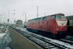 Am 05.Februar 1998 im Leipziger Hbf:219 024.  ...