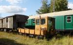 falkenberg-elster Dieser SKL Bauart RAW Sch�nweide stand am 12.09.09 im ehemaligen BW Falkenberg oberer Bahnhof. Die Sammlung ist nur an wenigen Wochenenden im Jahr zug�nglich, hier soll aber in naher Zukunft ein Eisenbahnmuseum entstehen.