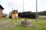 52 8035 und der Klima Schneepflug Bauart RAW Meiningen standen ...