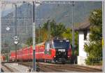 strecke-rheintal-lq-rei RE1128 mit Ge 4/4 III 648 'Susch' aus St.Moritz kommt die Steigung von Chur West Richtung Chur Gbf herauf. (28.09.2009)
