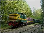 Die AMTF Diesellok 7309 zusammen mit der CFL Rangierlok 856 ...
