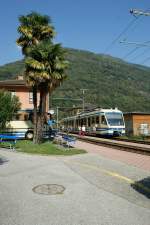 FART Centovallibahn Regionalzug 315 Camedo - Locarno in Intragna am 23. Sept 2009.
