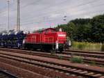 BR 294 294-827 beim Umsetzen eines Autozuges in G��nitz.