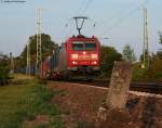 185 199-7 mit einem KLV -> Norden am km ...