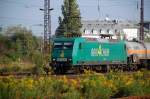 Rail4Chem Eisenbahnverkehrsgesellschaft mbH 145-CL-003 der R4C zieht am 26.09.09 einen G�terzug durch L-Sch�nefeld Richtung Engesldorf. 