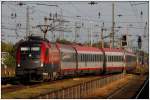 Teleaufnahme des in Wien H�tteldorf einfahrenden OIC 646 „Alpendorf Bergbahnen“ ...