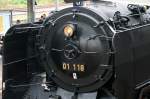 01 118 zu Besuch beim G�ppinger Modellbahntreff am 20.09.2009. Hier ...
