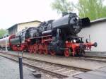52 8183 im Bw Schwarzenberg am 8.5.05  ...