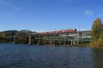 BM 70.014 �berquert auf der Minnesundbr�cke den Mj�sa; 30.09.2009  ...