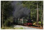 IK Nr.54 mit einem Museumszug am 30.08.2009 an der Fahrzeughalle ...