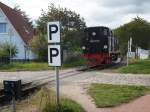 Nachdem 99 4011 am 30.September 2009 ihren Zug nach Binz ...