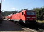 BR 143 der S-Bahn S1 im Bahnhof Mei�en Triebischtal  ...