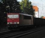 BR 155 Und 5 Minuten sp�ter 155 261-1 mit dem Kohlenzug von Gleis 1 aus Bestensee.
