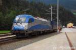 br-1216 Adria 1216 922-5 ist soeben mit ihrem Kaindl-Containerzug in H�ttau angekommen und beginnt nun mit den Rangierarbeiten (�sterreichurlaub 13.08.09)