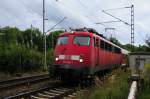 br-110-e-10 Video�berwachte Gro�wildjagd: 110 404-1 plus RB unterwegs Richtung Donauw�rth, B� Neuoffingen. (Sept.09).
