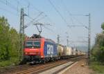 482 014-8 bei Muggensturm Nord, 15. April 2009.  ...