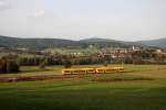 Kurz vor Sonnenuntergang sind VT40 und VT37 als RB32289, am ...