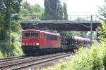 155 040-9 mit Autozug in Limmer am 02.06.2009  ...