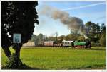 eisenbahnmuseum-ampflwang �GEG-Dampflok WTK4 (ex. �BB 392.2530) f�hrt auf der Museumsstrecke von Timelkam nach Ampflwang. 4.10.2009.
