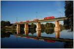 br-2016 REX 2514 von Wien S�dbahnhof nach Bratislava hl.st. am 4.10.2009 bei der Querung der Neuen Donau in der Wiener Lobau.
