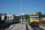 Nach Ankunft des VT07 + VS28 als WiR in Gotteszell ... Nach Ankunft des VT07 + VS28 als WiR in Gotteszell ...