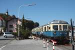 Die Regentalbahngarnitur VT07 + VS28 als WiR (Wanderbahn im Regental) ...