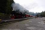 Harzer Schmalspurbahnen 99 7234-0 Schierke 02.10.2009. Nochmal 20 Minuten Pause bis der Gegenzug da ist!