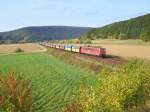 BR 155 155 233 mit Kohlezug am 03.10.09 bei Harrbach