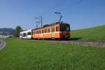 Ein bunter Zug: Be 4/4 22 und ABt 61 am ...