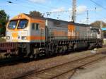 Havell�ndische Eisenbahn AG (hvle) Der Dritte hvle Tiger V330.3 kam am 05.Oktober 2009 nach Bergen/R�gen.Als Verst�rkung kam die hvle V160.6 auch mit die zum Zeitpunkt meiner Aufnahme am G�terboden stand.