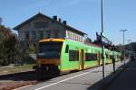 Waldbahn VT15+VT28+VT24 als RB32423 bei der Ausfahrt aus Bf Bayer. ...