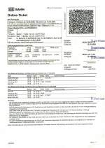 Berlin, 12.09.2009, Online-Ticket f�r eine Fahrt von Berlin nach Kiel ...