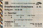 Radolfzell, 19.09.2009, Einzelfahrschein im ...  Reinhard Zabel 07.10.2009