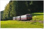 DB-Schienenbus VT798 der Passauer Eisenbahnfreunde auf der �GEG-Museumsstrecke in Richtung ...