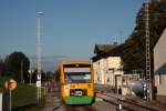 VT37, T1 aus RB32275, als Rangierfahrt in die Abstellgleise des ...