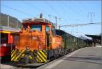 Gm 3/3 231 stellt die Dampfzugwagen f�r den Extrazug nach ...