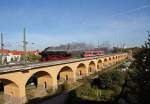 Auf dem Wahrener Viadukt in Leipzig begegnen sich am 09.10.2009 ... Auf dem Wahrener Viadukt in Leipzig begegnen sich am 09.10.2009 ...